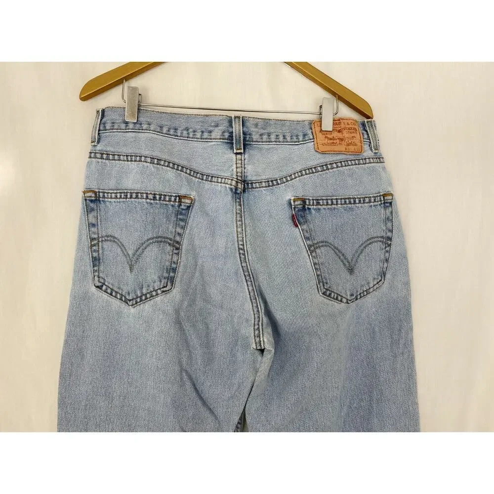 Levis‎ 550 Relaxed Fit Jeans Mens 36x32 Fits Like 34x31 Light Wash Vintage Worn